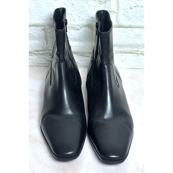 Talbots Women's Ankle Short Black Boots Size 6 1/2 Leather Uppers - Picture 16 of 16